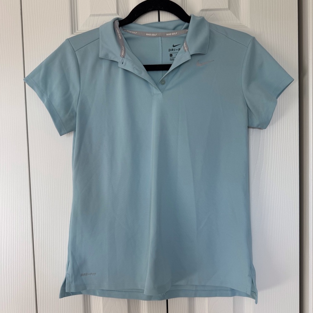 Light blue Nike golf polo